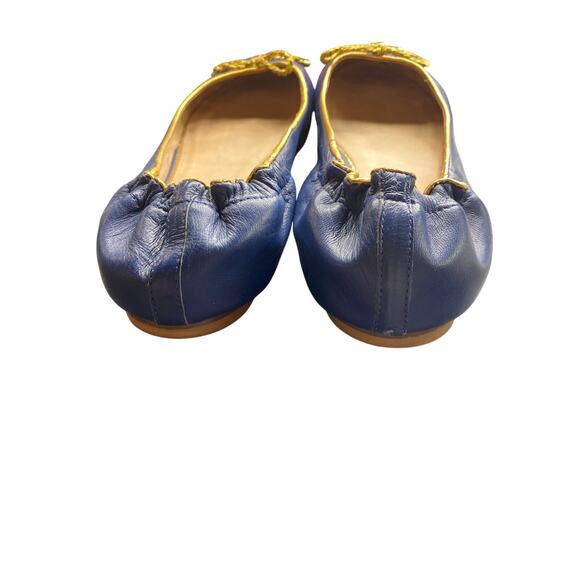 Lilly Pulitzer Women's Size 10M Bright Navy Blue Roped in Ballet Flats With Box - Picture 3 of 8